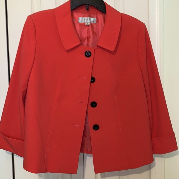 TAHARI ARTHUR S. LEVINE CORAL SUIT JACKET - Picture 1 of 6